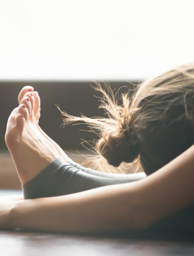 Yoga-based functional movement stretch improving flexibility and mobility.